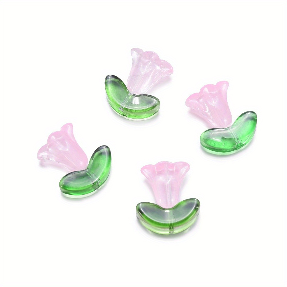 20pcs Trumpet Flower Shape Beaded DIY Jewelry Making